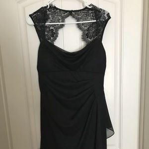 Little black dress with lace detail on back